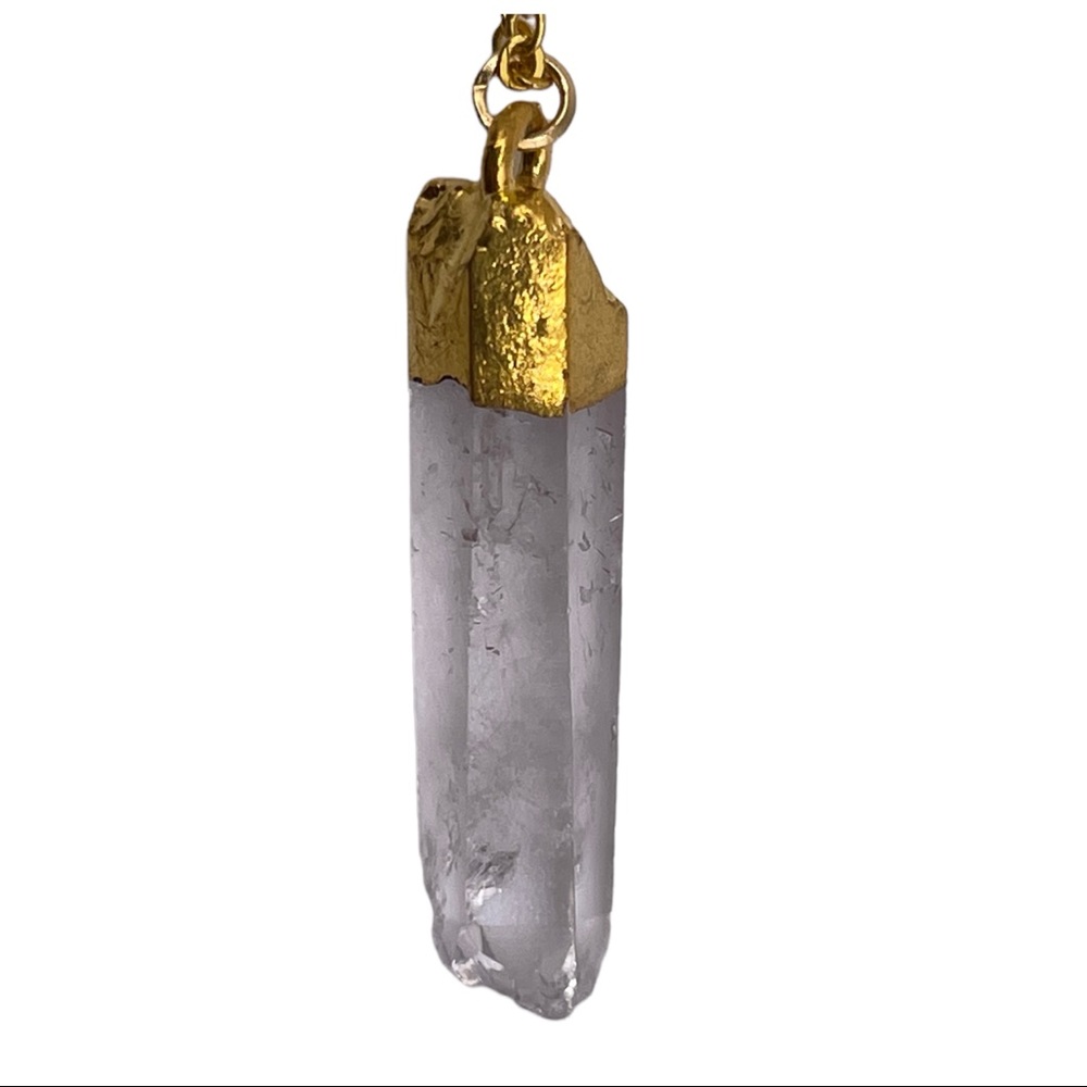 Layered Dainty Elephant Natural Quartz Necklace - Picture 4 of 4